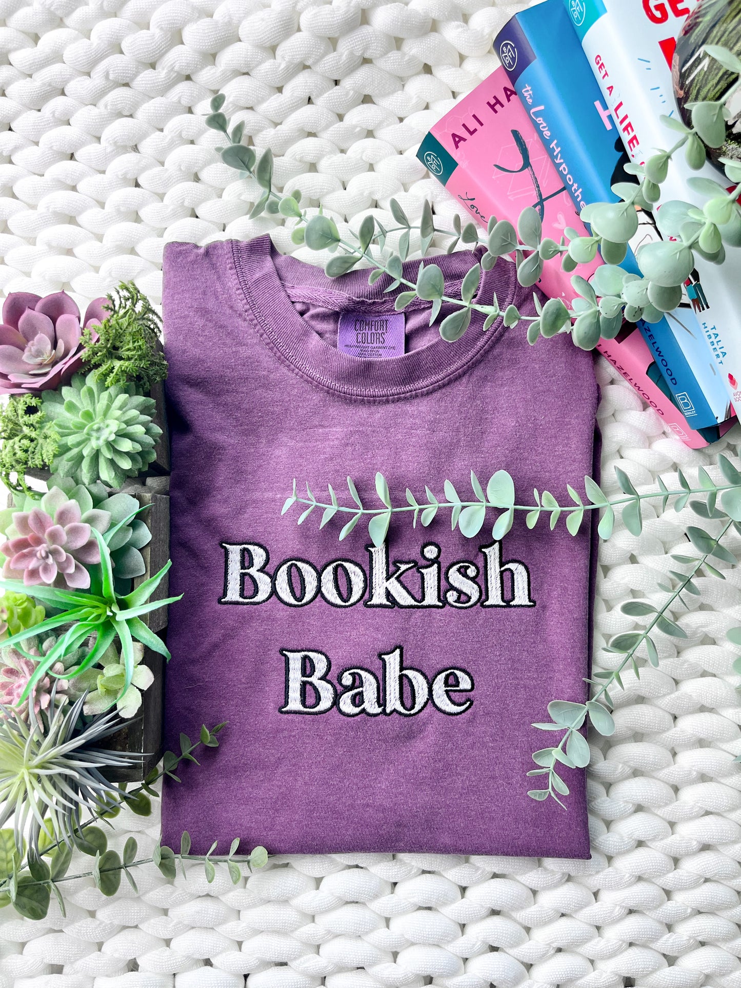 Bookish Babe Embroidered Shirt