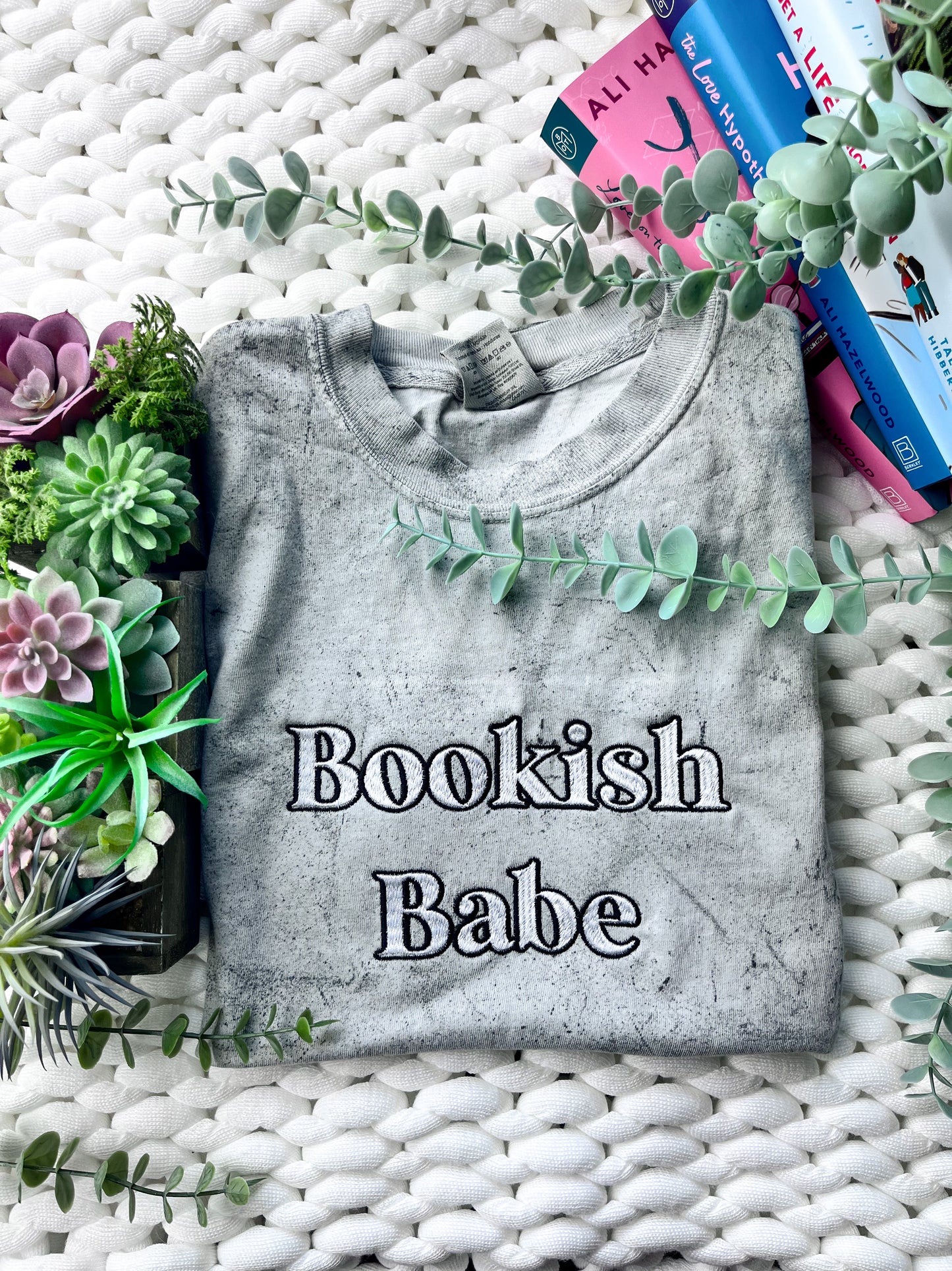 Bookish Babe Embroidered Shirt