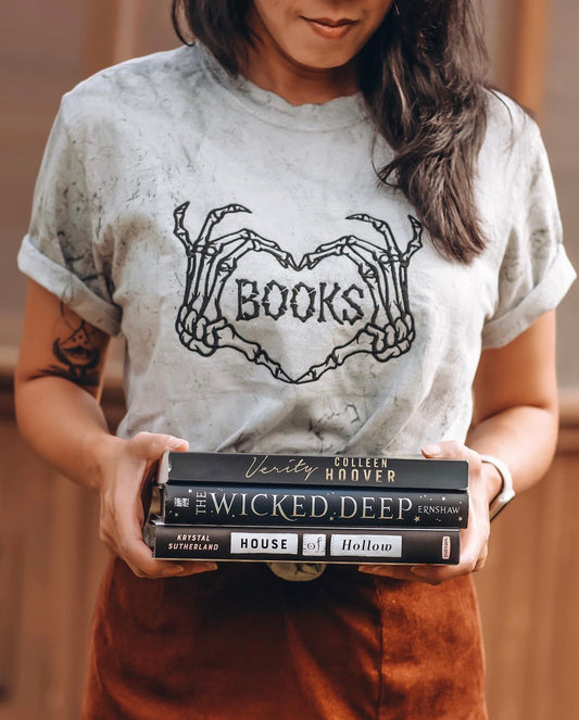 Spooky Book Love Embroidered Shirt