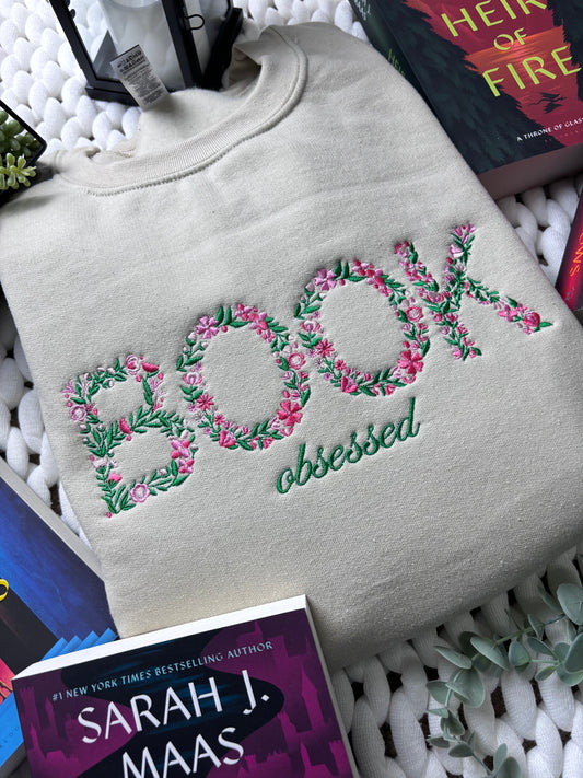 Book Obsessed Embroidered Sweatshirt