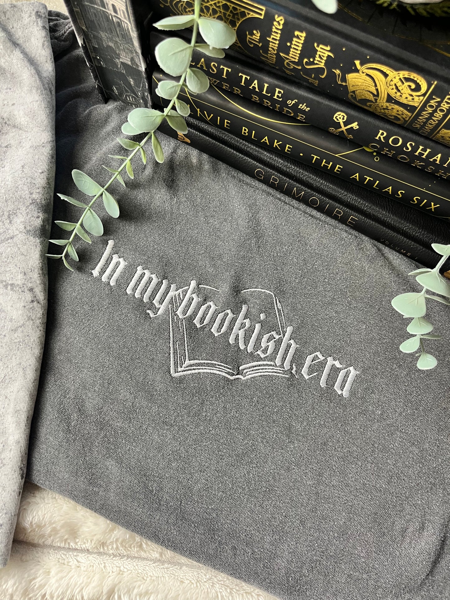 In My Bookish Era Embroidered Shirt