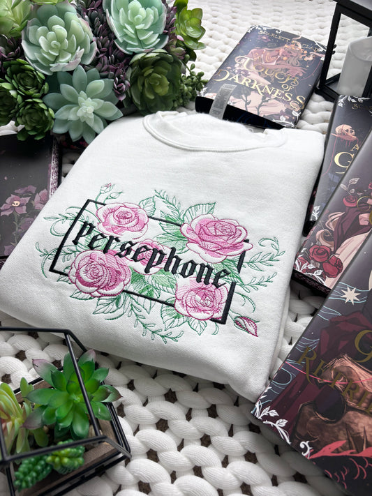 Persephone Embroidered Sweatshirt | A Touch of Darkness