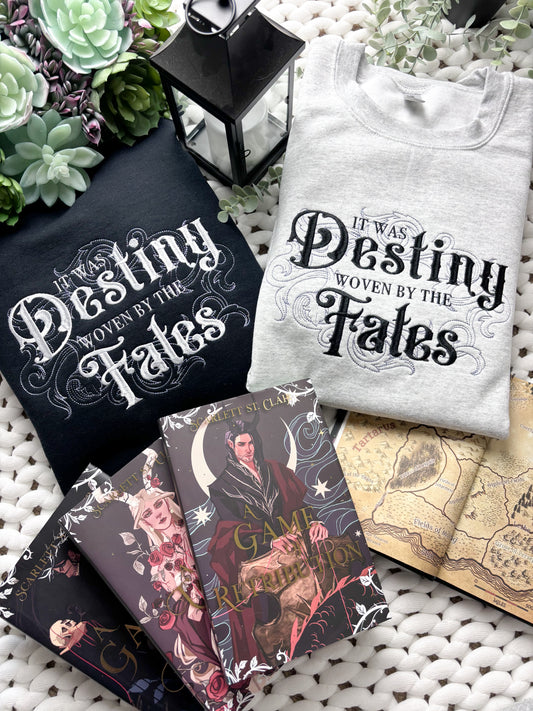 It Was Destiny Embroidered Sweatshirt | A Touch of Darkness