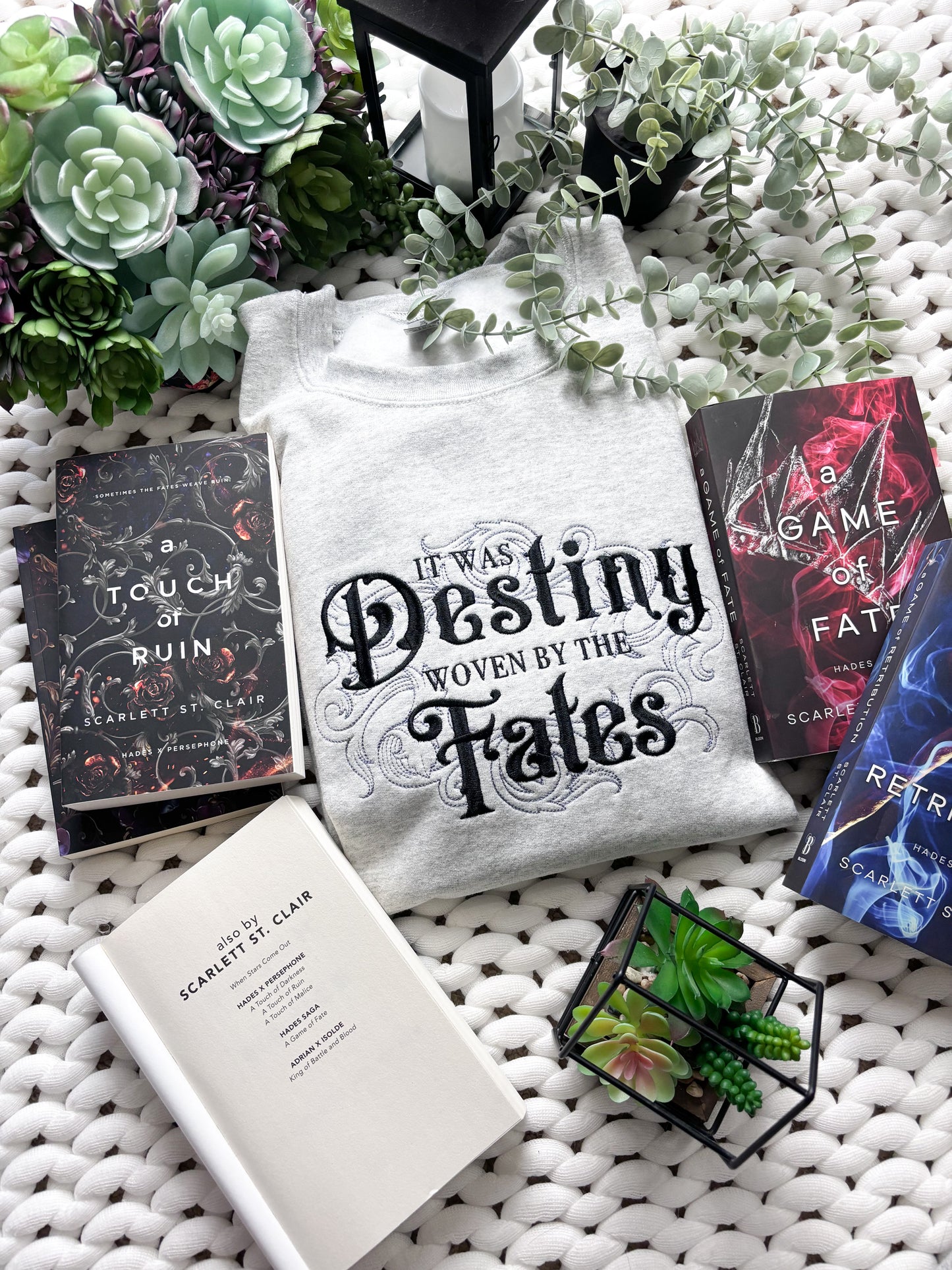 It Was Destiny Embroidered Sweatshirt | A Touch of Darkness