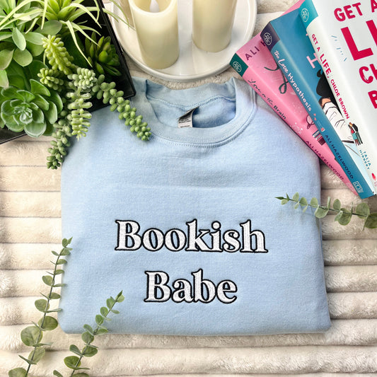 Bookish Babe Embroidered Sweatshirt