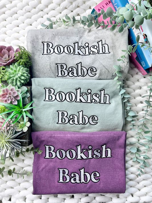 Bookish Babe Embroidered Shirt