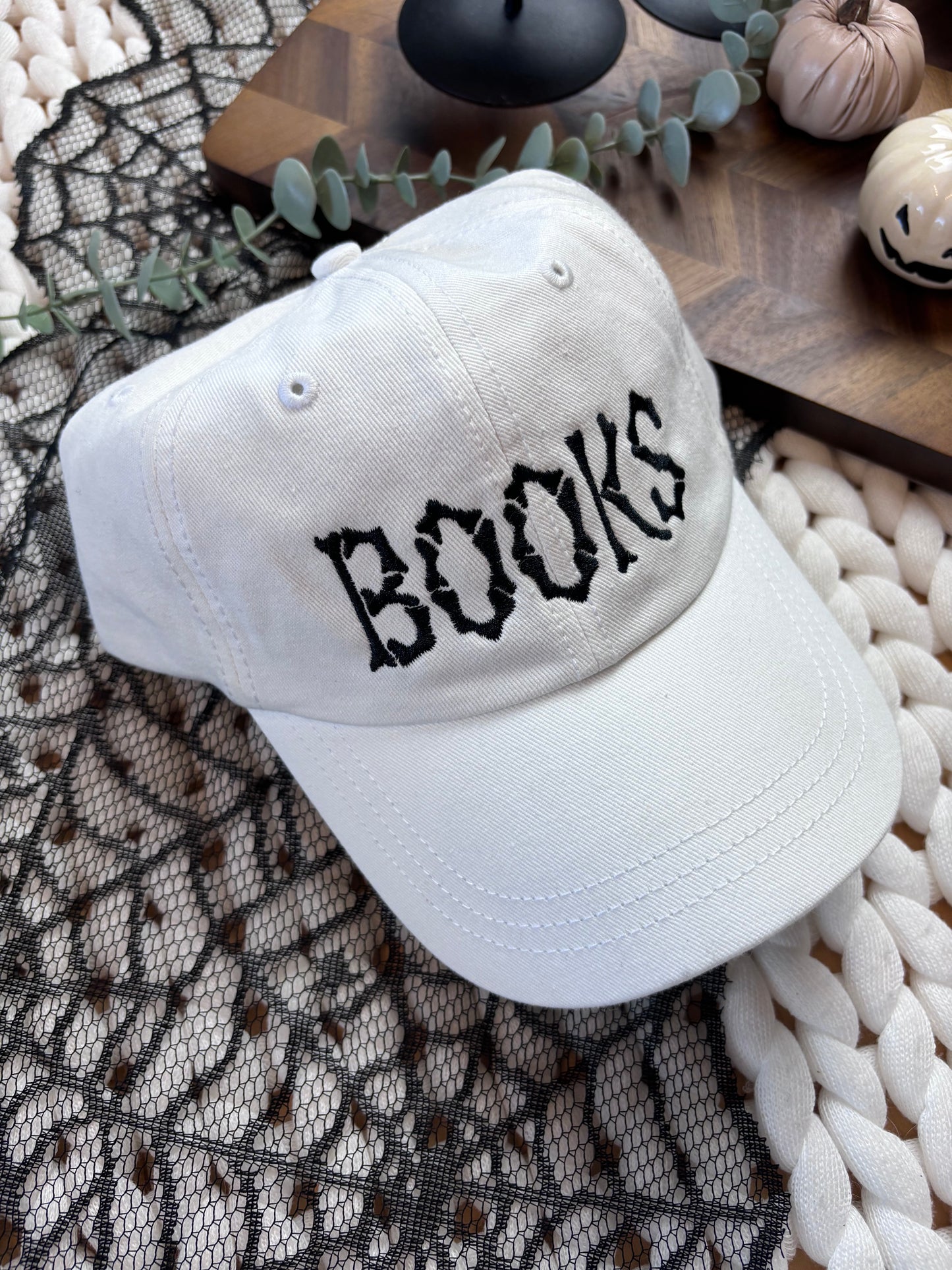 Books Embroidered Hat