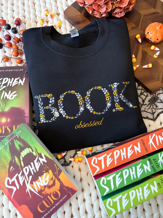 Book Obsessed (Spooky Edition) Embroidered Sweatshirt