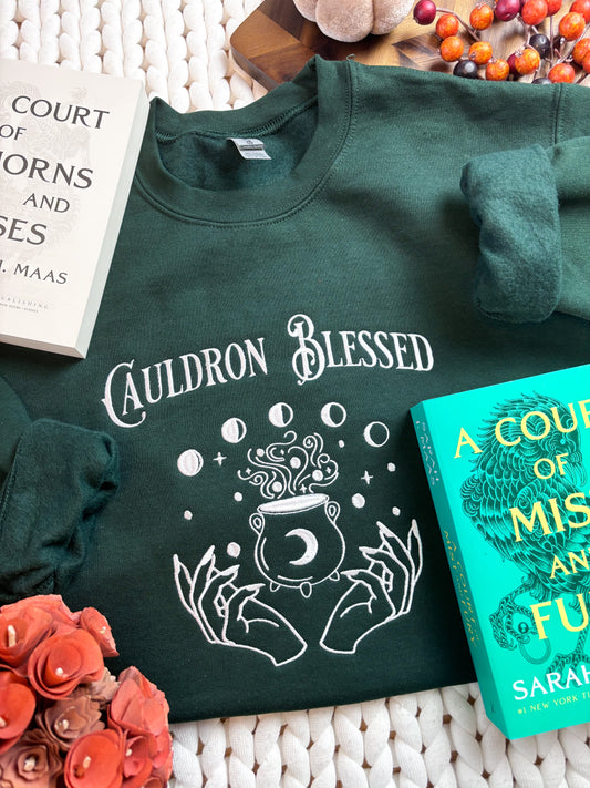 Cauldron Blessed Embroidered Sweatshirt | ACOTAR