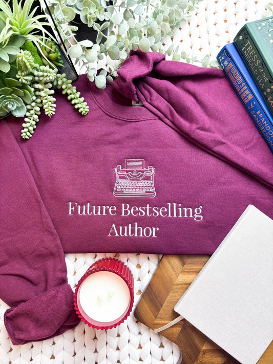 Future Bestselling Author Embroidered Sweatshirt