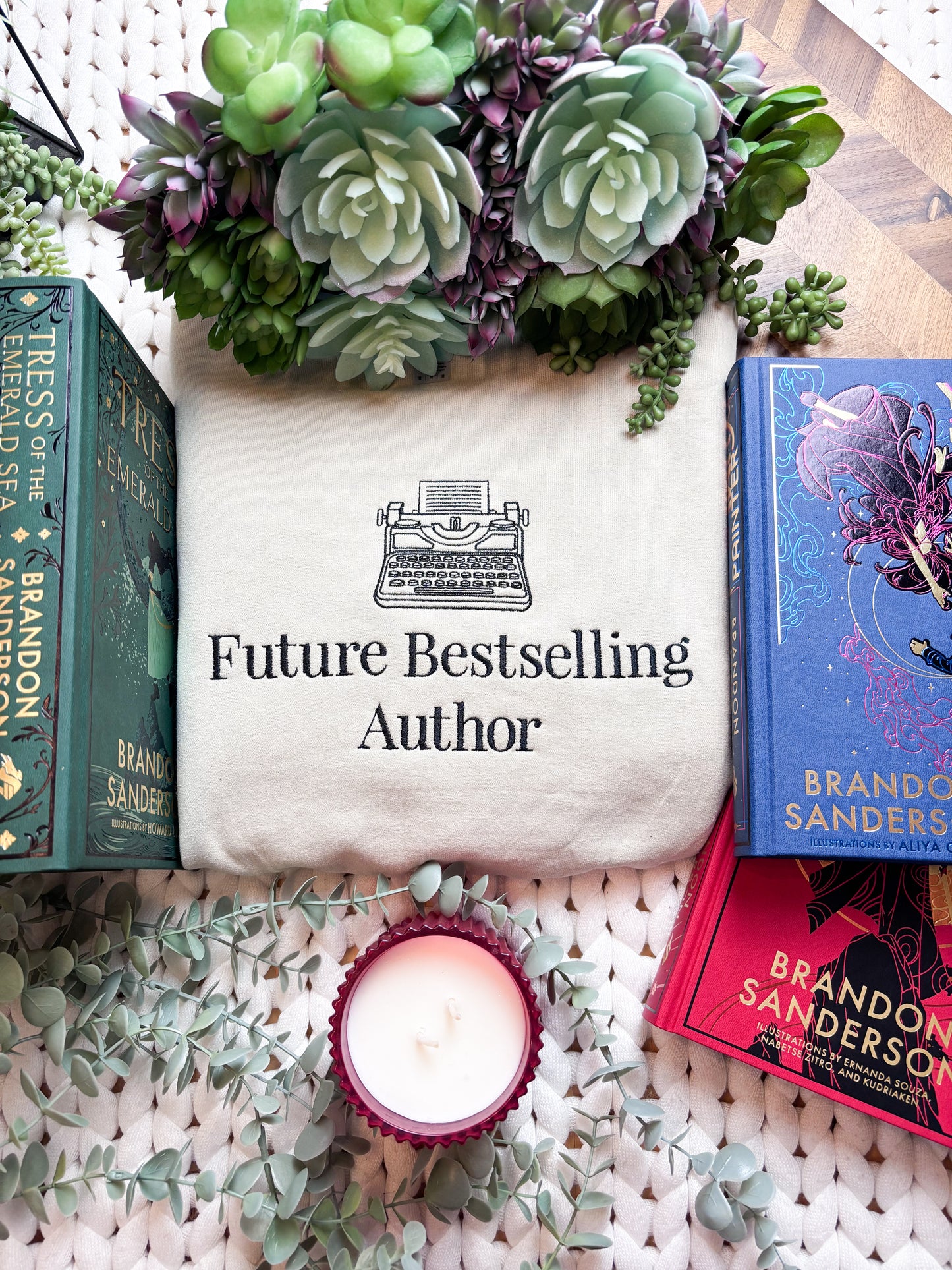 Future Bestselling Author Embroidered Sweatshirt